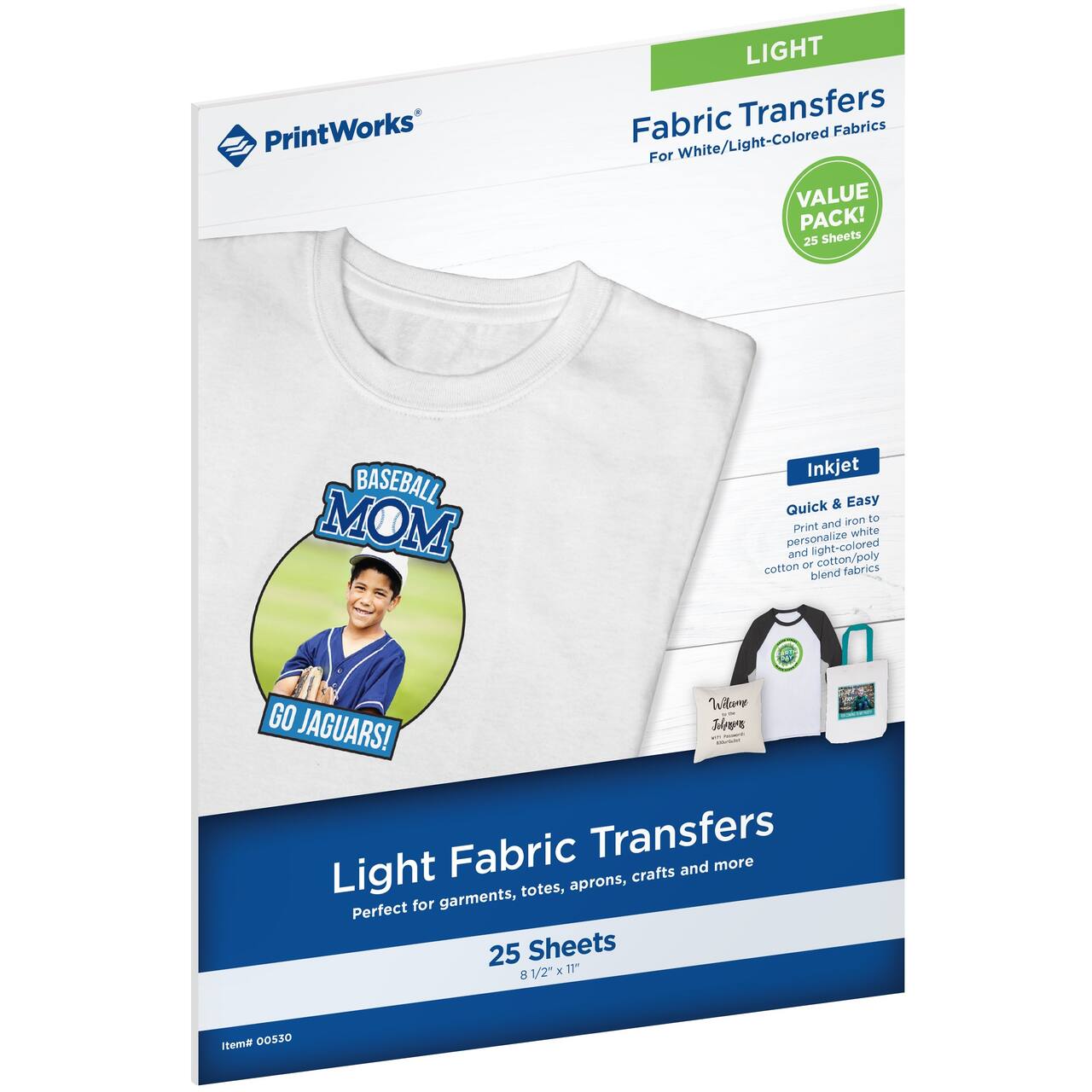 PrintWorks® For Light Fabric Inkjet Fabric Transfer Sheets Michaels
